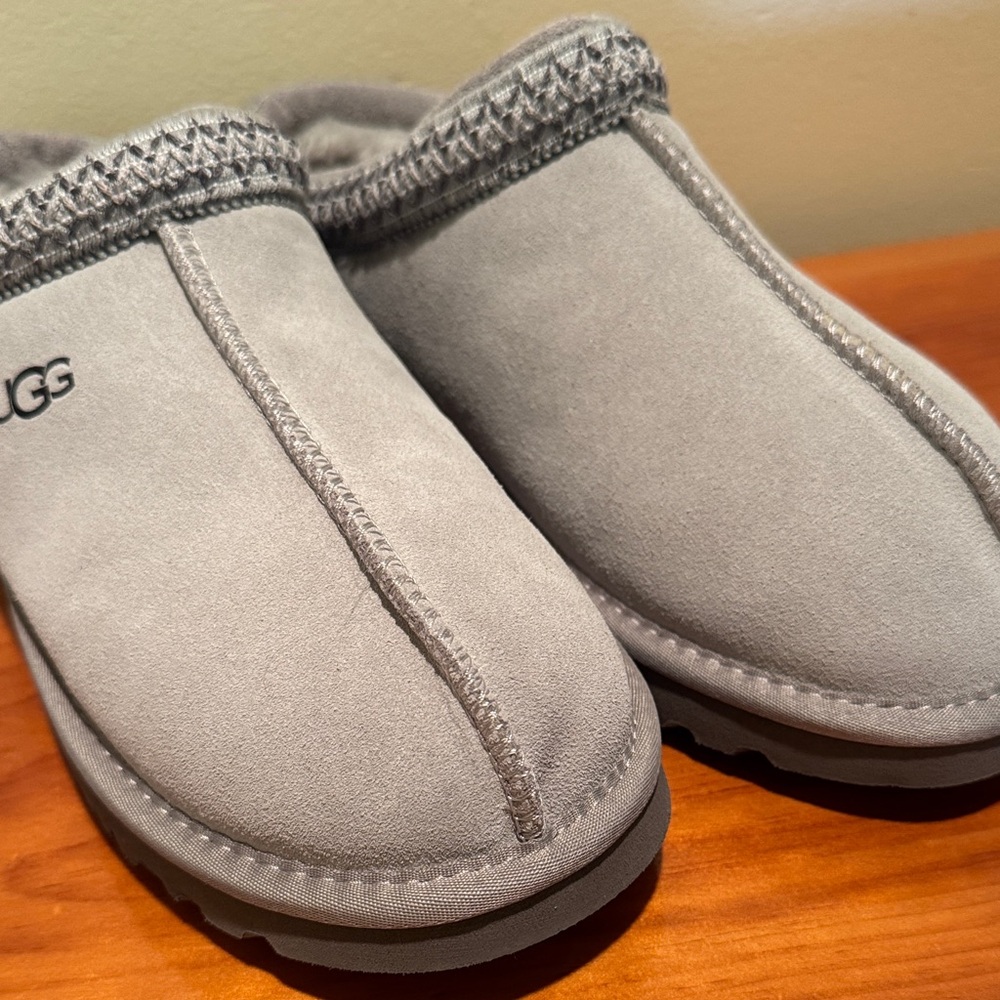 UGG Light Gray Suede Slip-Ons - Picture 4 of 5